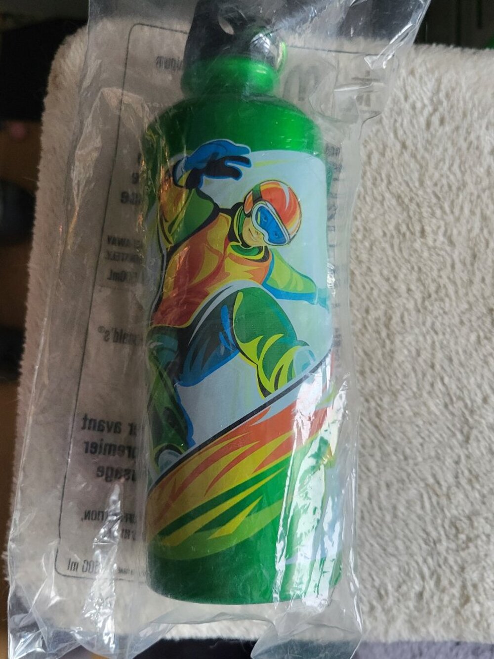 McDonald's 2010 Vancouver Olympics Snowboarding Aluminum water bottle rare BN